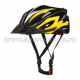 Шлем велосипедный взрослый INDIGO 25 вентиляционных отверстий IN331 55-61см Черно-желтый