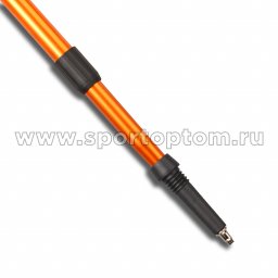 Палки для скандинавской  ходьбы телескопические INDIGO 001 IRAK Оранжево-черный пластмассовые ручки (3)