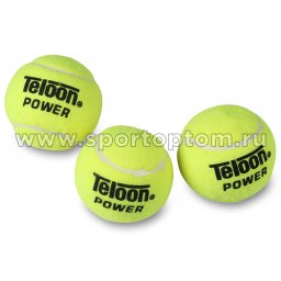 Мяч для большого тенниса TELOON (3 шт в тубе) тренировочный Класс В 616Т Р3 (1)