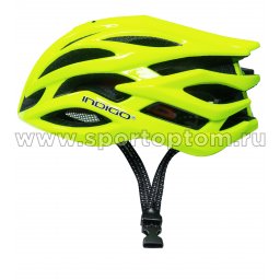 Шлем велосипедный взрослый INDIGO 26 вентиляционных отверстий IN370 55-61см Салатовый