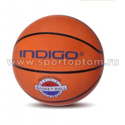 Мяч баскетбольный №5 INDIGO (резина) 7300-5-TBR Оранжевый