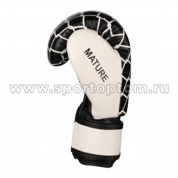 Перчатки боксёрские RSC MATURE PU DX SB-16-1601 Черно-бело-красный (2)