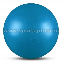 Мяч для художественной гимнастики силикон Металлик 300 г AB2803B Голубой с блестками