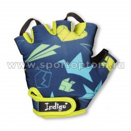 Перчатки велосипедные детские INDIGO SPEED IN325 Сине-желтый