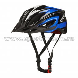 Шлем велосипедный взрослый INDIGO 25 вентиляционных отверстий IN331 55-61см Черно-синий