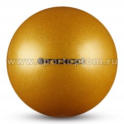 Мяч для художественной гимнастики INDIGO металлик 300 г IN119 15 см Золотой с блестками