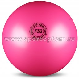 Мяч для художественной гимнастики силикон FIG Металлик 420 г AB2801 19 см Фуксия