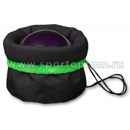 Чехол для мяча гимнастического утепленный INDIGO SM-335 34*24 см Черно-салатовый