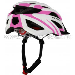 шлем взрослый IN069 бело-розовый 2