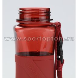Бутылка для воды с нескользящей вставкой, сеточка, шарик UZSPACE 500мл тритан 6010 Гранатовый (3)