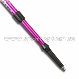 Палки для скандинавской  ходьбы телескопические INDIGO SL-1-2 Фиолетовый пластмассовые ручки (3)