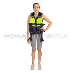 Жилет страховочный Посейдон SM-438 черно-лимонный 4