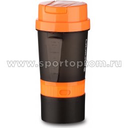 Бутылка для воды (шейкер) INDIGO KIVACH 400 мл IN015 Черно-оранжевый (3)