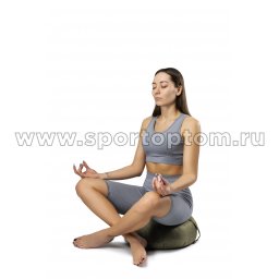 Подушка для йоги и медитации круглая SM-430 зеленый мох 5