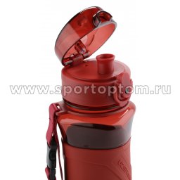 Бутылка для воды с нескользящей вставкой, сеточка, шарик UZSPACE 500мл тритан 6010 Гранатовый (2)