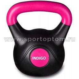 Гиря пластиковая INDIGO IN125 4 кг Черно-розовый (2)