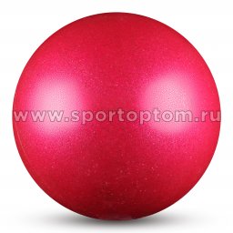 Мяч для художественной гимнастики INDIGO металлик 350 г IN377 17 см Розовый с блестками