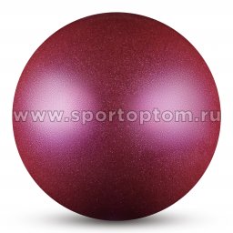 Мяч для художественной гимнастики INDIGO металлик 350 г IN377 17 см Фиолетовый с блестками