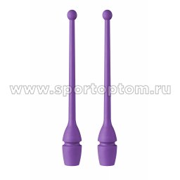 Булавы для художественной гимнастики вставляющиеся обрезиненные цельнолитые HAYA INDIGO  SM-403 36 см Фиолетовый