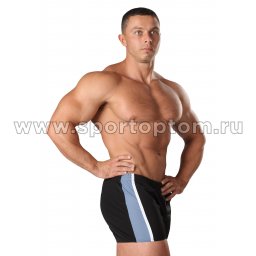 Плавки-шорты мужские с карманом, со вставками 3037 Черный (3)