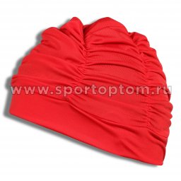 Шапочка для плавания  ткань LUCRA SM женская  с драпировкой SM-092 50-54 Красный
