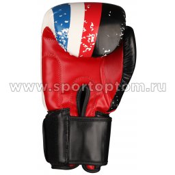 Перчатки боксёрские RSC HIT PU SB-01-146 Бело-красно-синий (3)