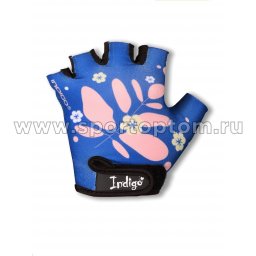 Перчатки велосипедные детские INDIGO FERN IN322 Сине-розовый