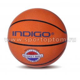 Мяч баскетбольный №3 INDIGO (резина) 7300-3-TBR Оранжевый