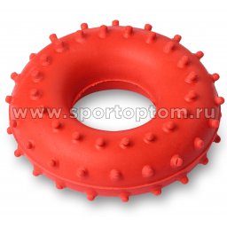 Эспандер кистевой кольцо массажное 35 кг Е149 8 см Красный