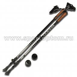 Палки для скандинавской ходьбы телескопические INDIGO SL-602 85-135 см Черный