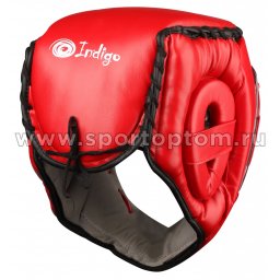 Шлем боксёрский с защитной маской INDIGO PU PS-832 Красный (2)