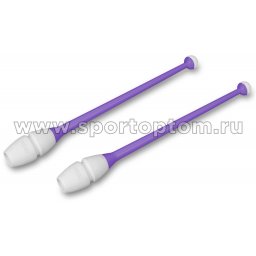 Булавы для художественной гимнастики вставляющиеся INDIGO Фиолетово-белый (3)