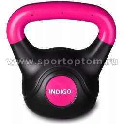 Гиря пластиковая INDIGO IN125 2 кг Черно-розовый (2)