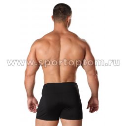 Плавки-шорты мужские с карманом, со вставками 3037 Черный (2)