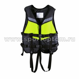 Жилет страховочный Посейдон до 70 кг SM-438 М(40-44) Черно-лимонный