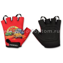 Перчатки велосипедные детские INDIGO Машинки SB-01-8872 3XS Красный
