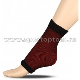 Суппорт голеностопа эластичный укороченный RSC  ЛВ21-02 XL Черно-красный