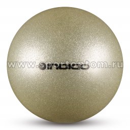 Мяч для художественной гимнастики INDIGO металлик 300 г IN119 15 см Серебро с блестками