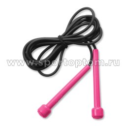 Скакалка для фитнеса INDIGO (шнур ПВХ) регулируемая длина SM-405 2,85м Розовый