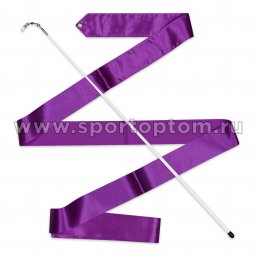 Лента гимнастическая с палочкой INDIGO 56см АВ2204 4,0 м Фиолетовый