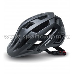 Шлем велосипедный взрослый INDIGO 20 вентиляционных отверстий IN371 55-61см Черный