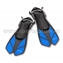 Ласты пластиковые с резиновыми вставками короткие открытая пятка INDIGO PANGA  IN067 L-XL (42-45) Синий