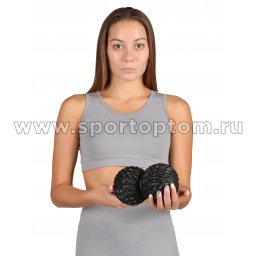 Модель Мячик массажный двойной для йоги INDIGO IN269 Черный