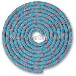 Скакалка для художественной гимнастики Утяжеленная INDIGO Мультицвет №8 SM-359 2,5 м Серо-голубой