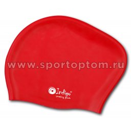Шапочка для плавания силиконовая  длинные волосы INDIGO 807 SC 56-61 Красный