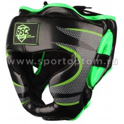 Шлем боксерский закрытый RSC 3693 Черно-зеленый (3)