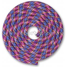 Скакалка для художественной гимнастики Утяжеленная INDIGO Мультицвет №4 SM-359 2,5 м Фиолетово-зелено-желто-красно-розово-голубо-синий