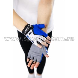 Велоперчатки детские SB-01-8803 Бело-голубой 2