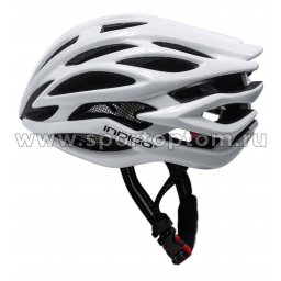 Шлем велосипедный взрослый INDIGO 26 вентиляционных отверстий IN370 55-61см Белый  